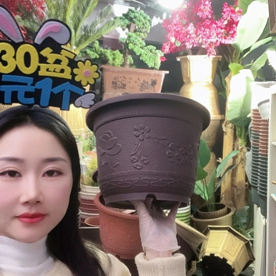 红陶梅花30盆6个有孔