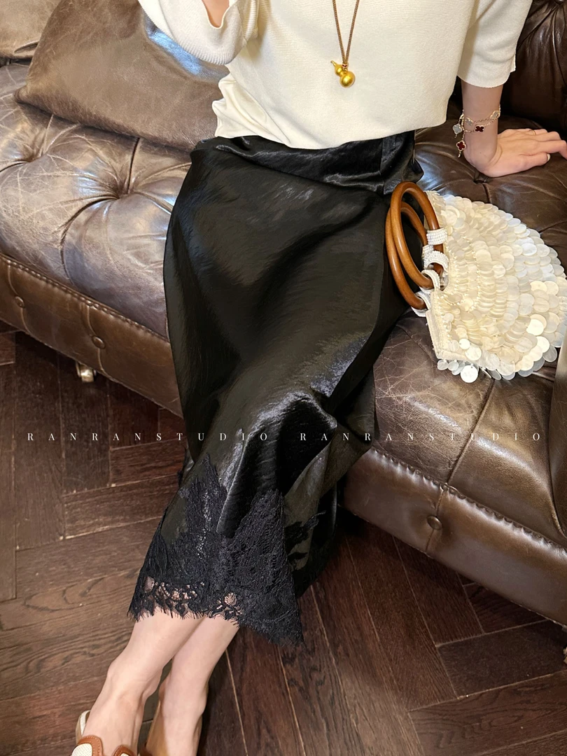【RR·studio】●半身裙预X5BSQ0523A蕾丝网红时尚百搭打底夏季薄款