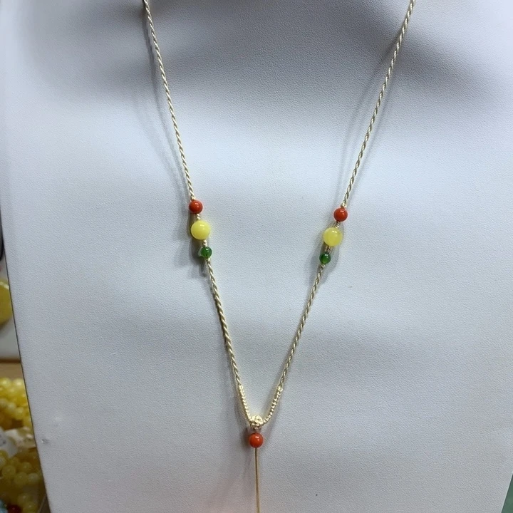 蜜蜡未镶嵌颈饰挂绳