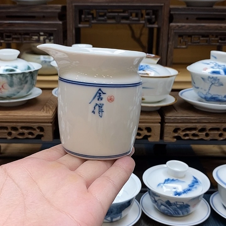 手绘茶具舍得公杯