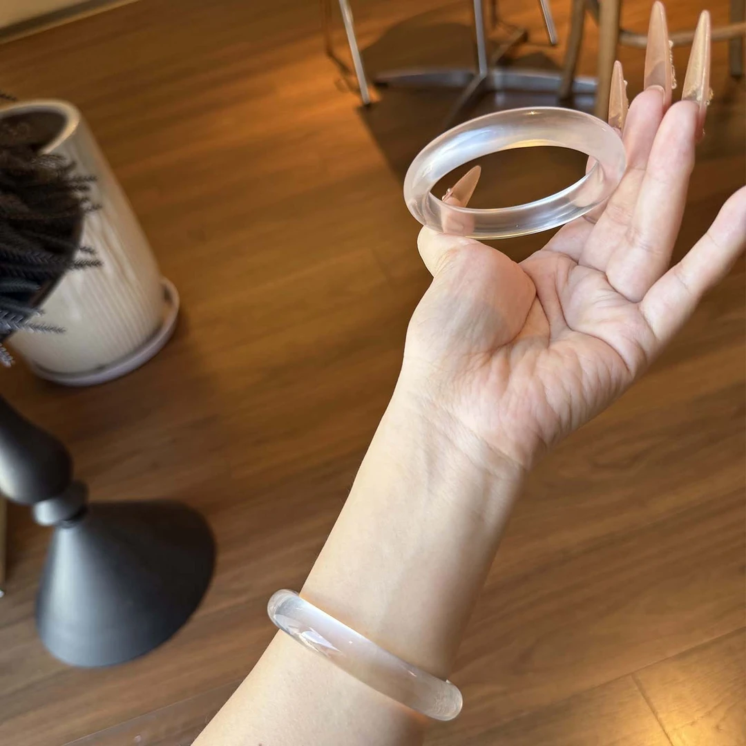 新中式国风紫罗兰水晶手镯女款高冰高透高级感白月光美人镯子送礼