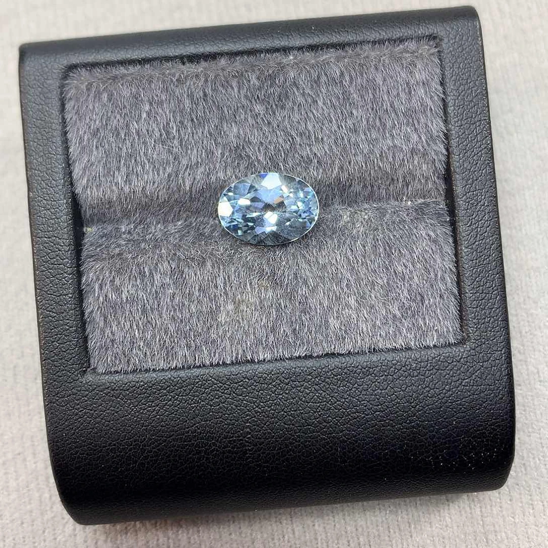 海蓝宝石裸石未镶嵌3.22ct天然精切海蓝宝