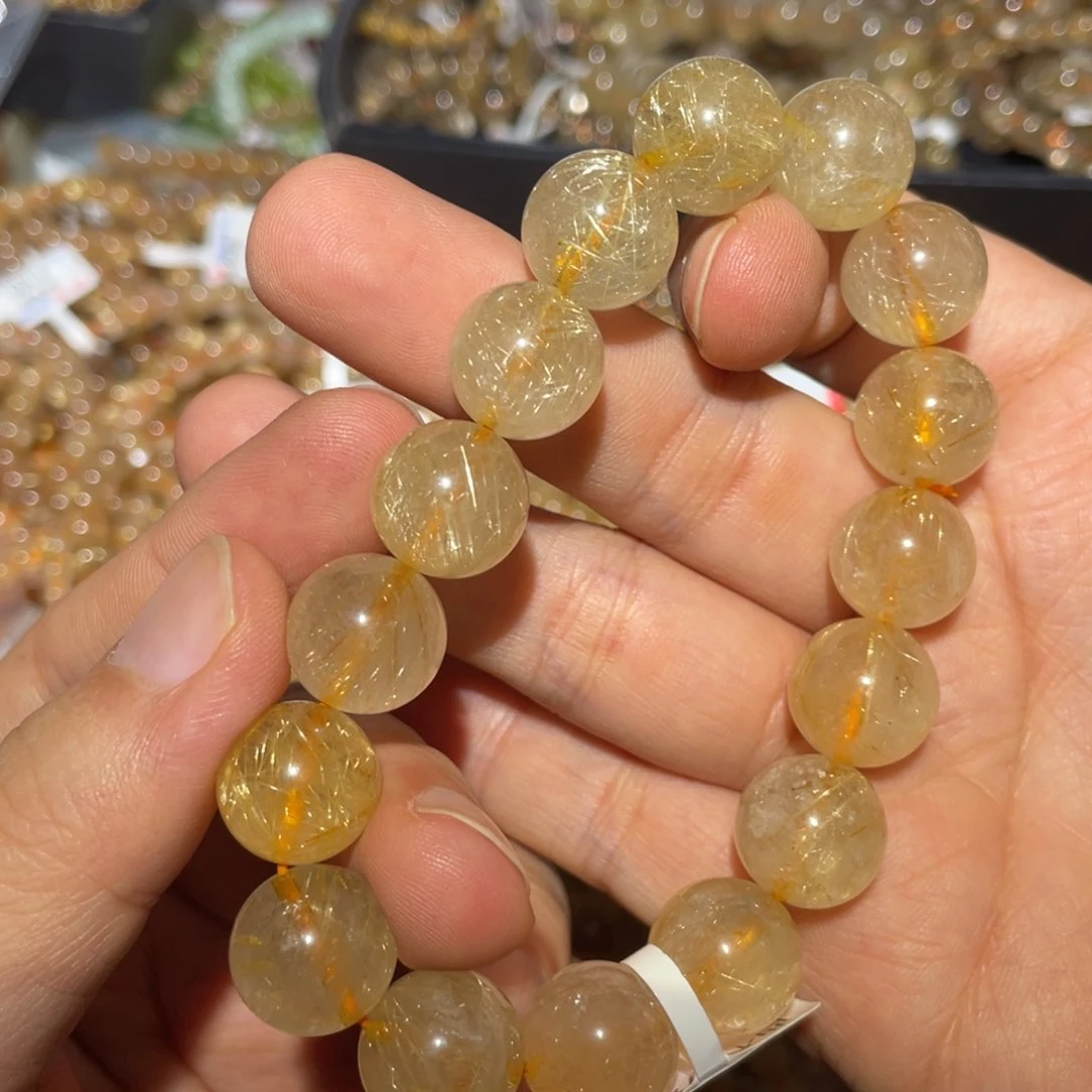 水晶手链未镶嵌银**浪手链