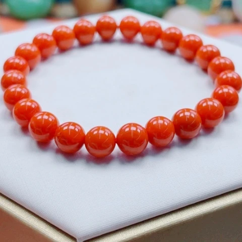 南红玛瑙手链未镶嵌