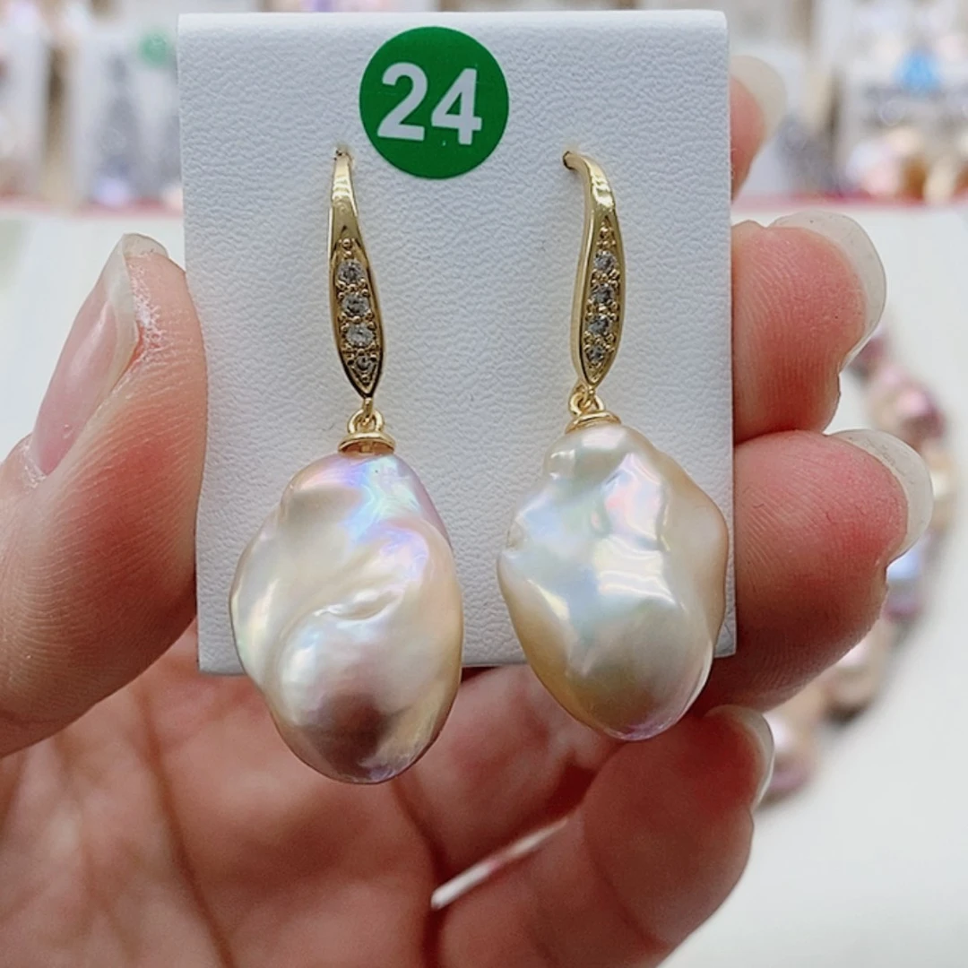 【闪购商品】淡水珍珠耳饰银S925镶嵌