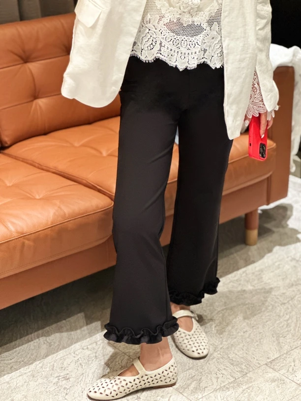 XULI'S EPOCH裤脚立体叠褶设计九分裤·发回来拉黑·18333