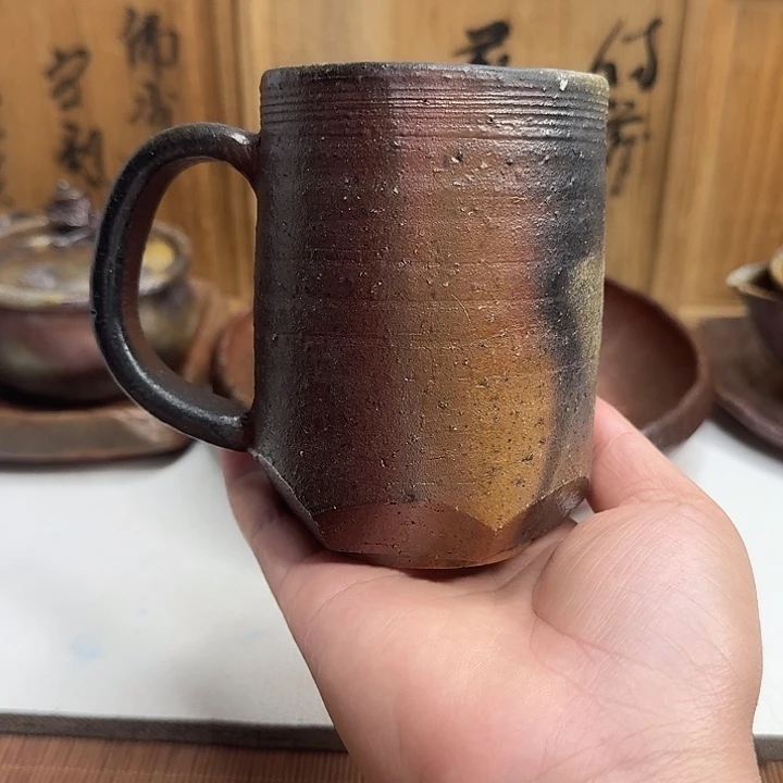 备前烧，松岛宏马克杯，