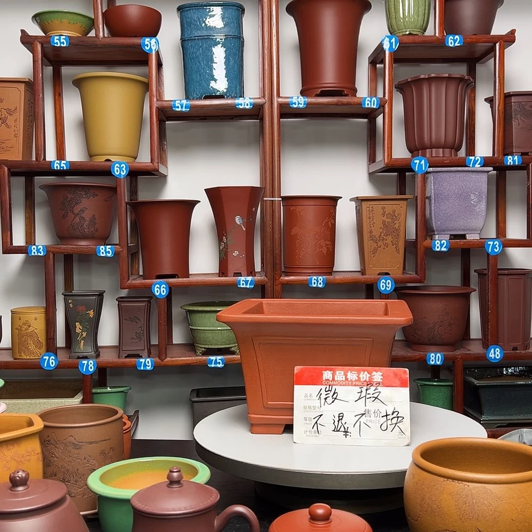 紫砂花盆半**梦四方花盆