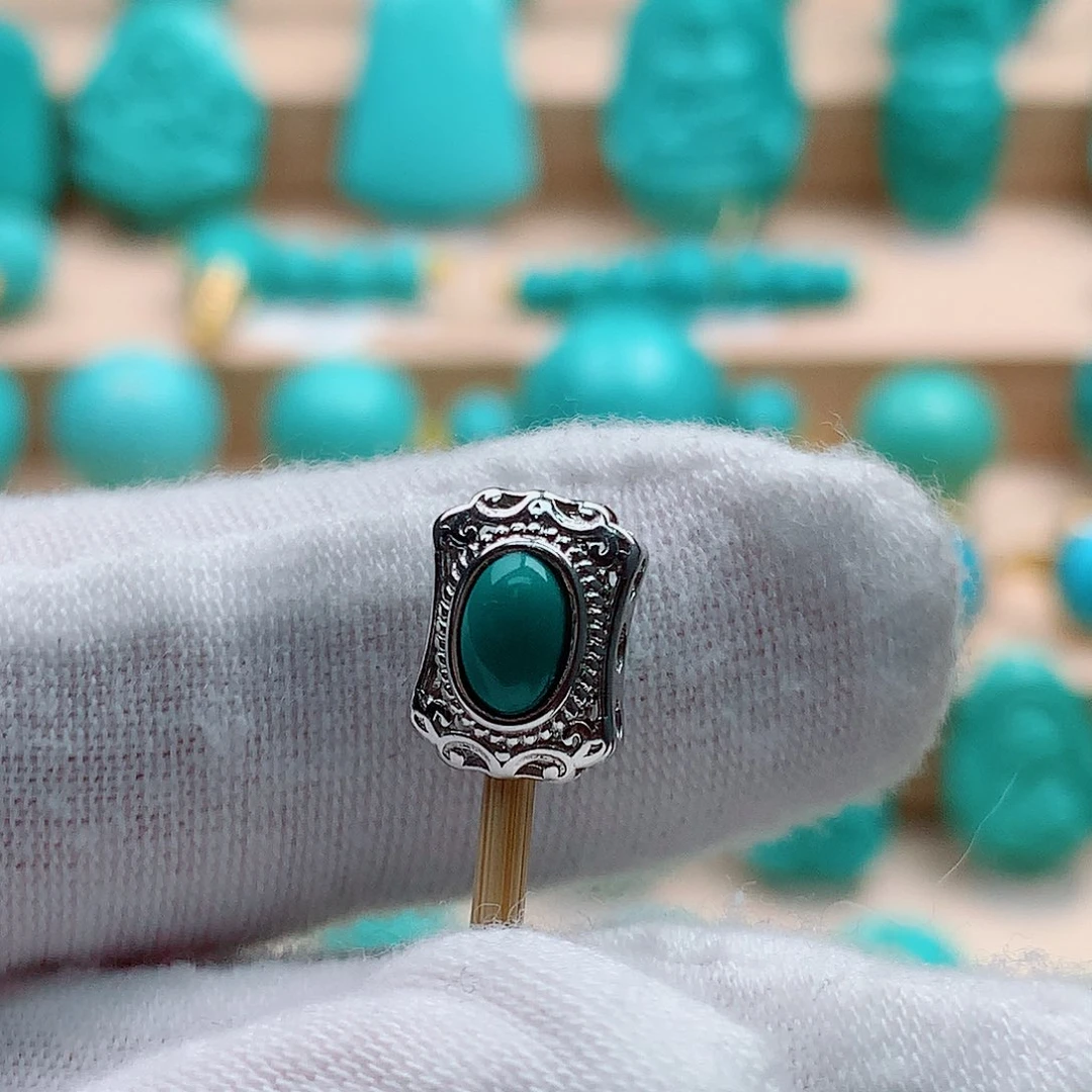 绿松石银S925镶嵌配饰
