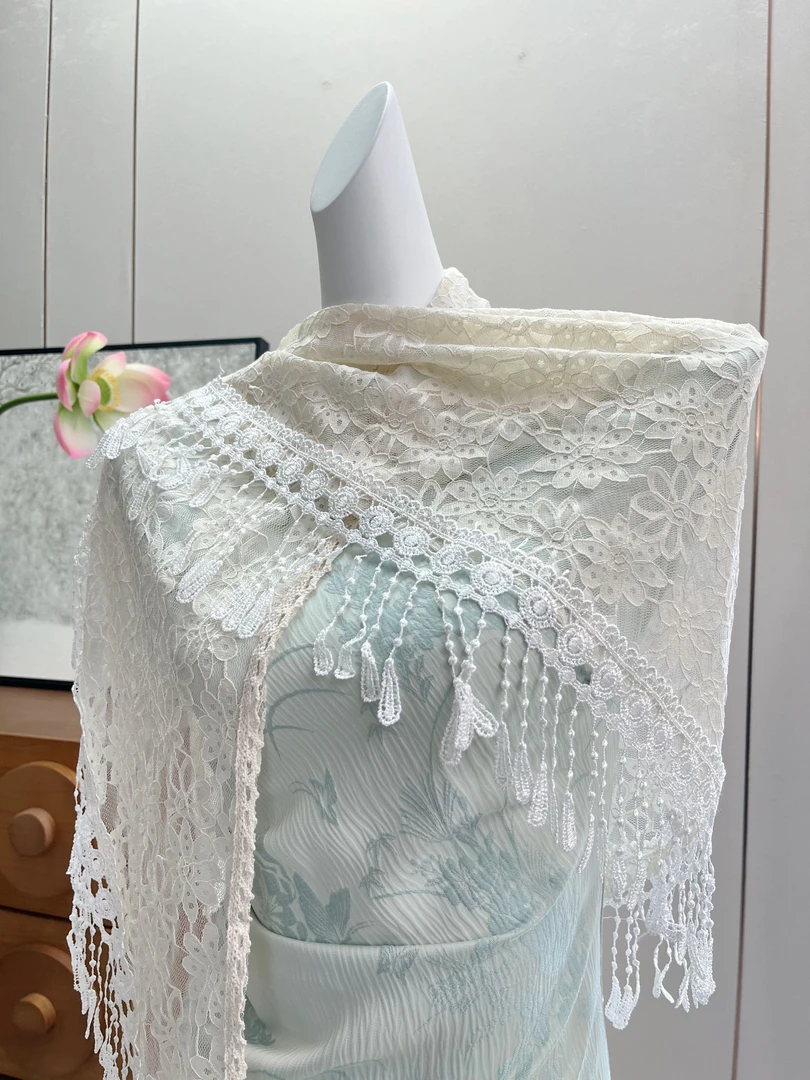 小蕾丝针织披肩外搭日常洋气