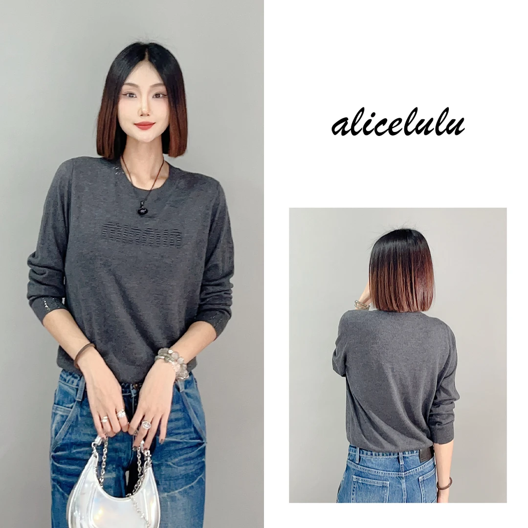 6 alicelulu“miu女孩”毛衣字母刺绣青春百搭S2140589U