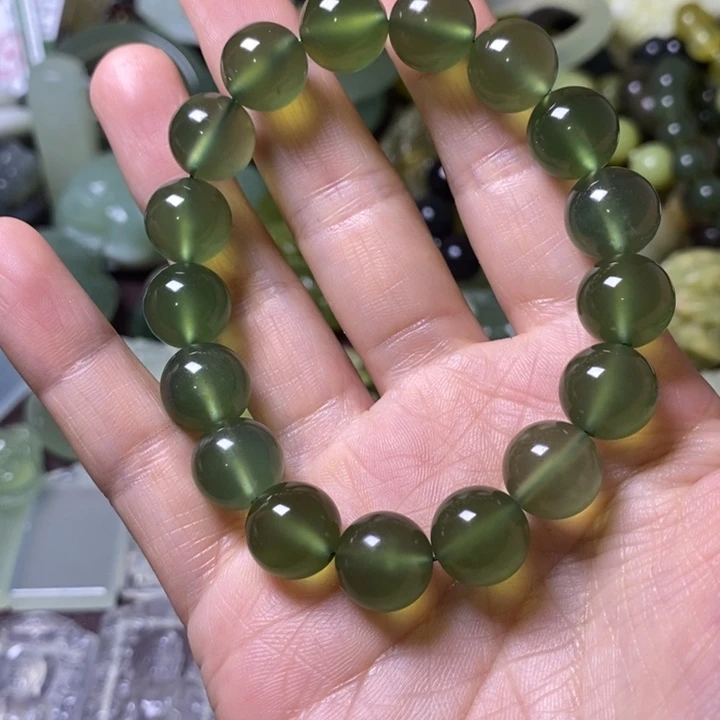 岫玉岫玉手串未镶嵌e**开