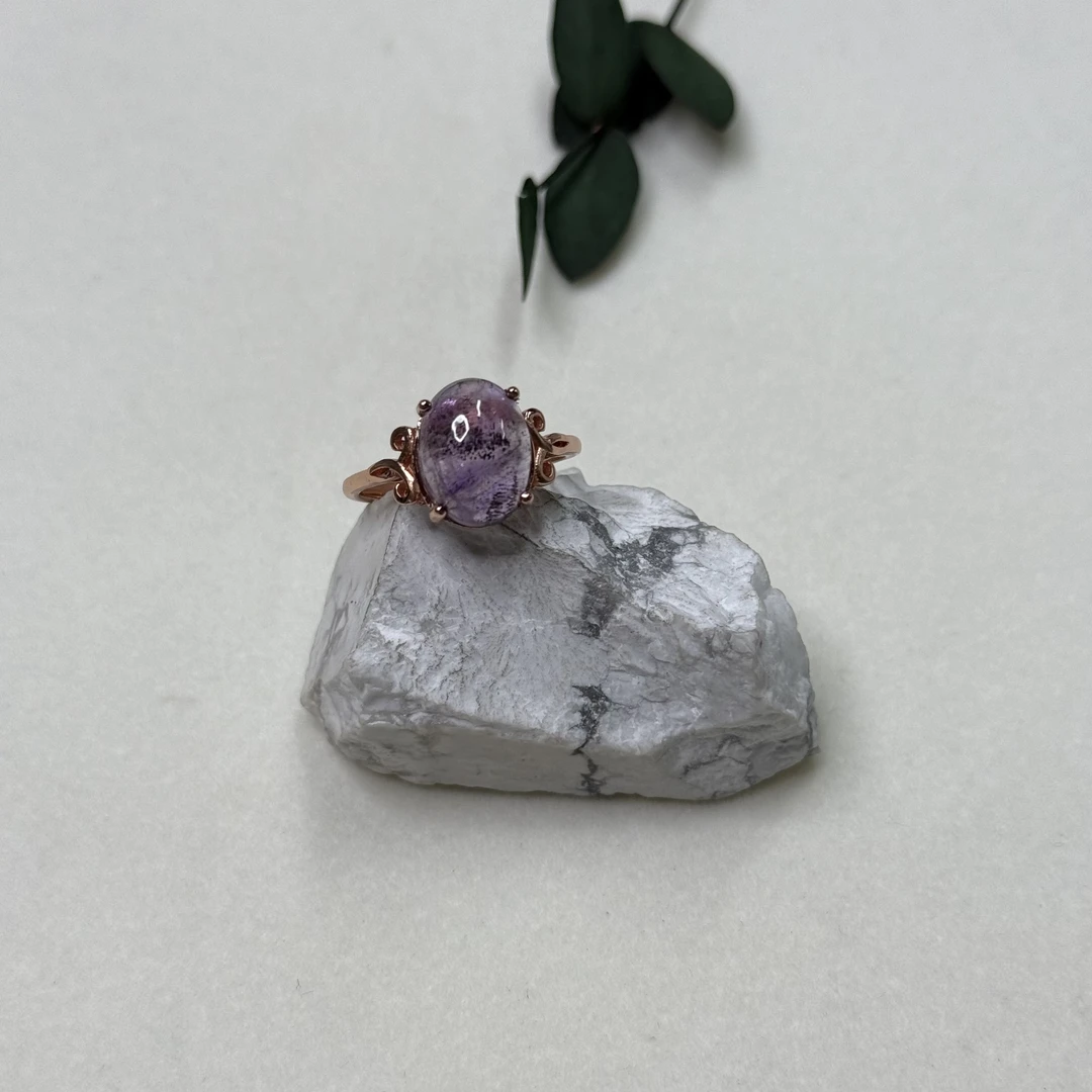 【六六中古】孤品简约水晶开口戒指aj4724