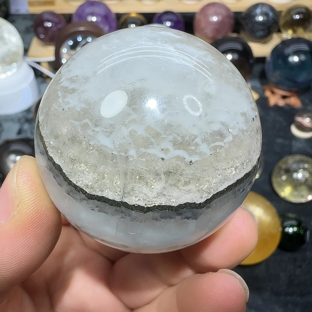 水晶未镶嵌珠宝半成品白莹石黄铁矿