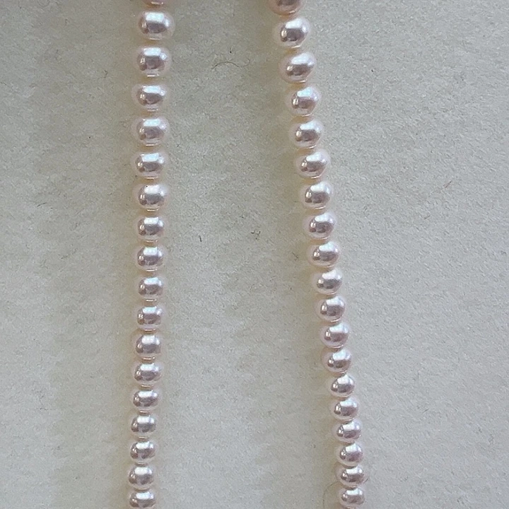 银S925镶嵌颈饰淡水珍珠➕5-5.5高品极光炫彩