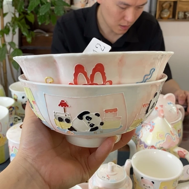 瓷片棉***景德镇釉下彩手绘