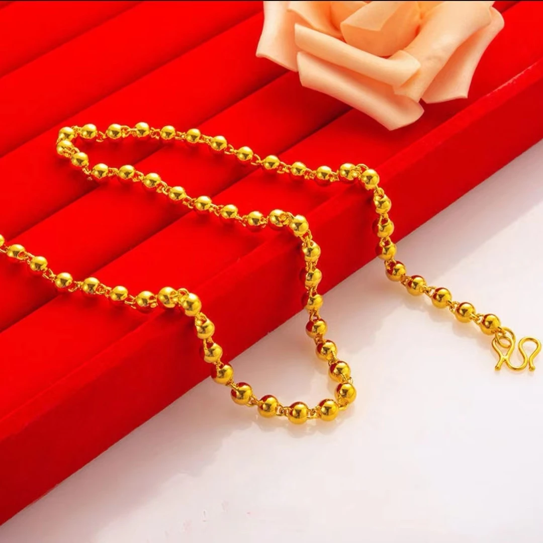 合金项链 合金【光面圆珠项链】时尚经典百搭