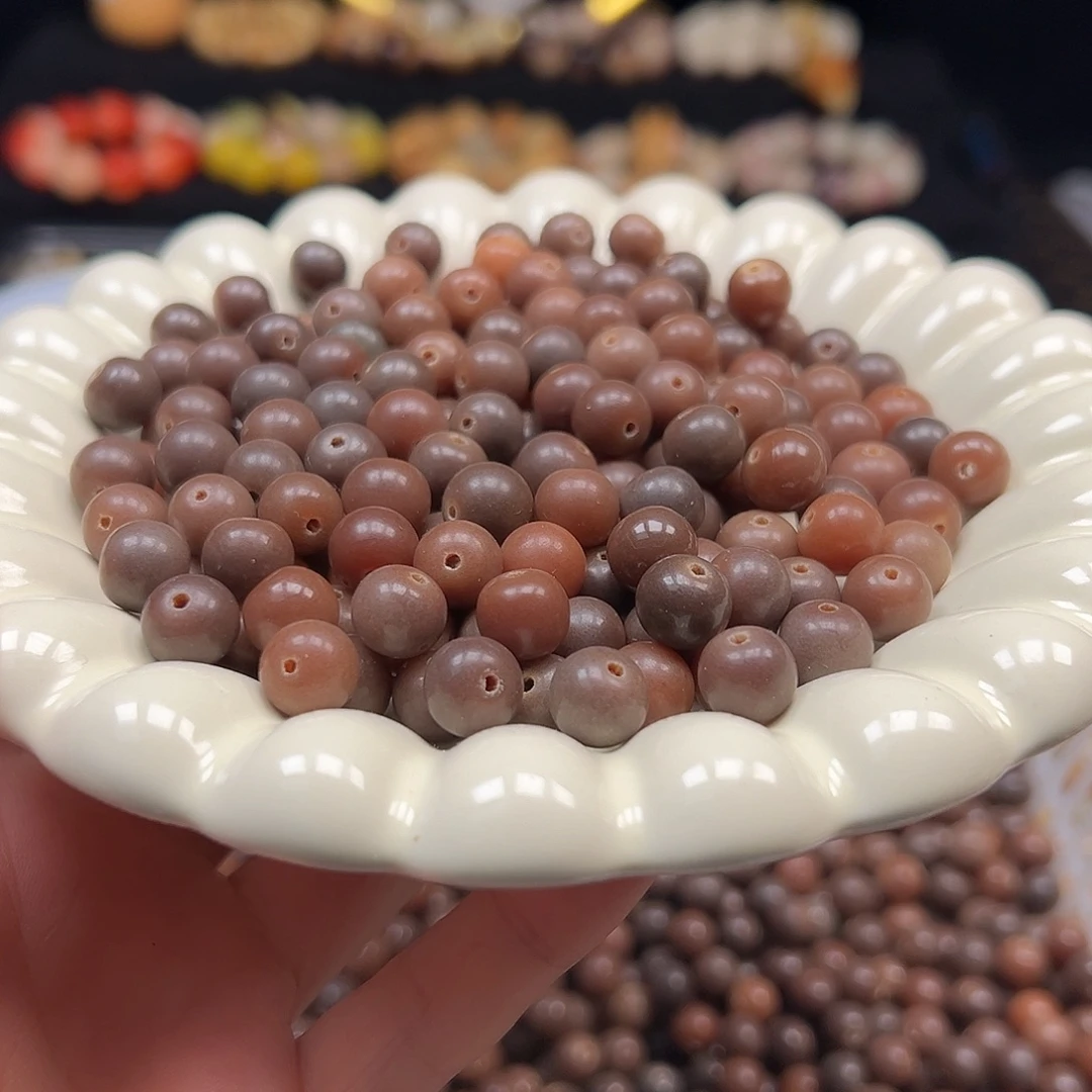 菩提根/象牙果手串卡10老料咖苹果150颗