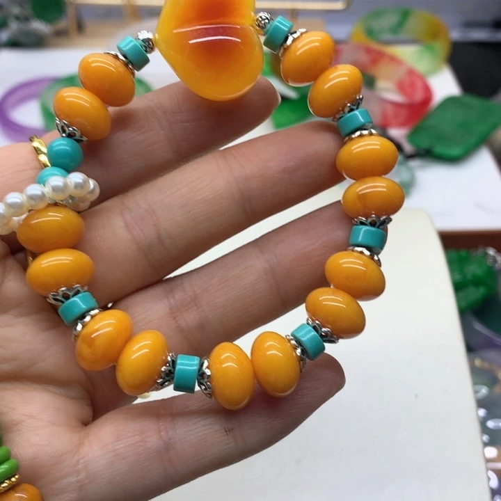 蜜蜡颈饰未镶嵌吊坠