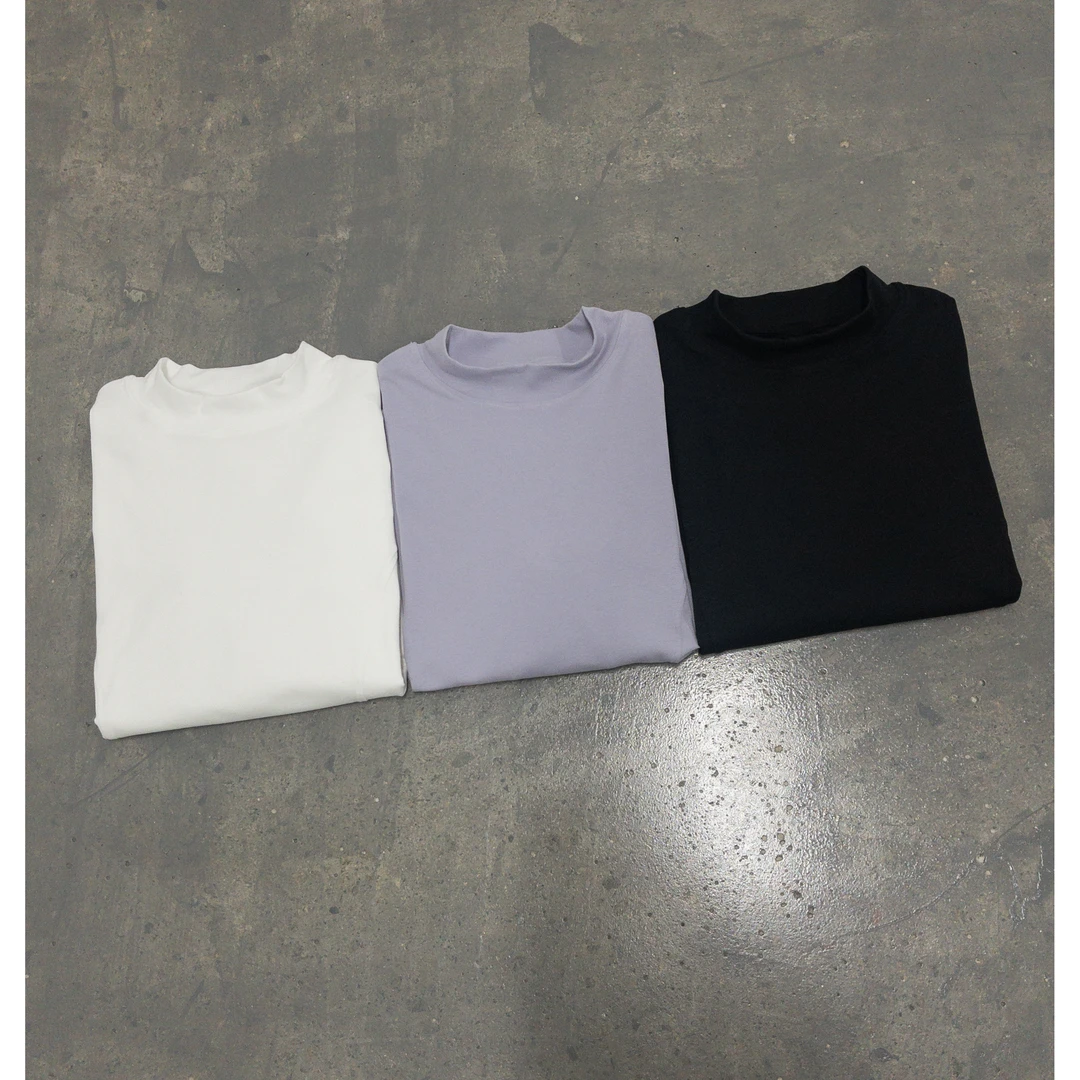 【长袖系列】梨月半高领 #燕尾鱼骨正肩 显瘦设计感不规则上衣