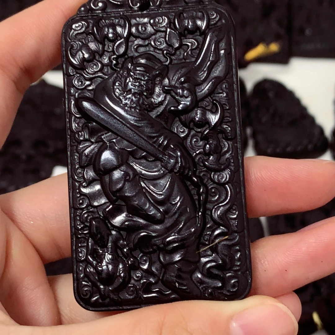 天然缅甸a货钢琴黑挂件