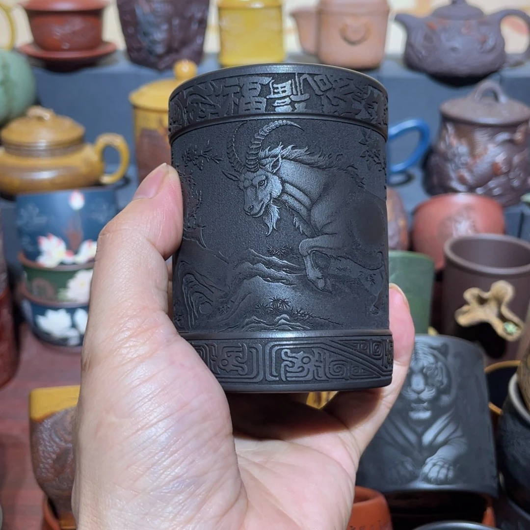 原矿紫砂手工主人杯