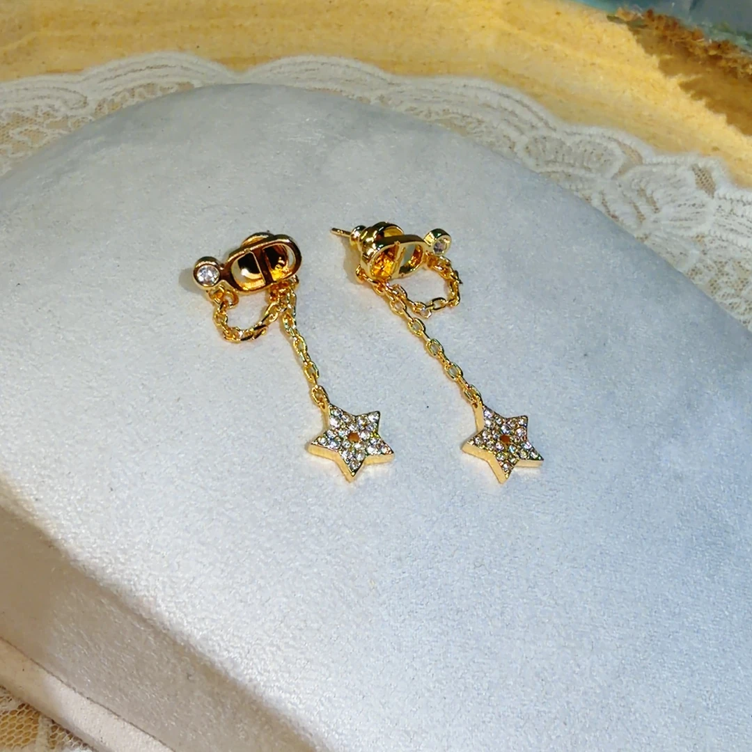 铜合金合成锆石耳饰 622 轻奢百搭欧美时尚法式耳钉【NEVER】