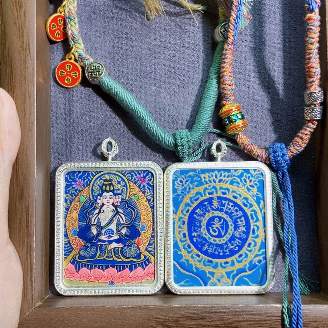 *****吊坠纯手绘唐卡大日如来➕准提佛母