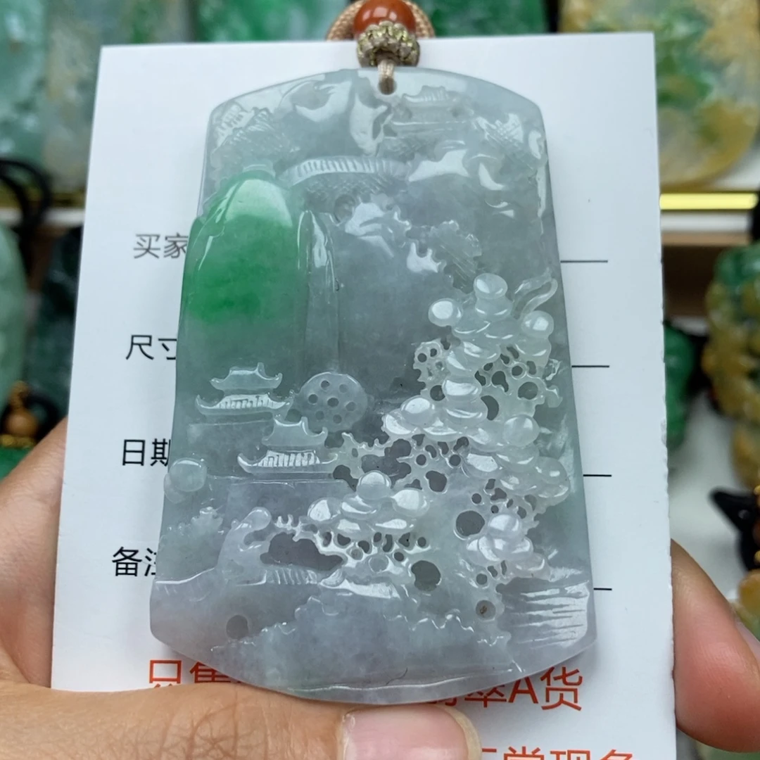 翡翠未镶嵌颈饰吊坠