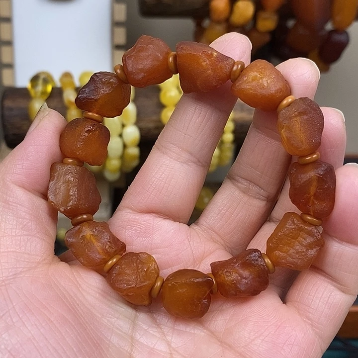 琥珀未镶嵌颈饰手串