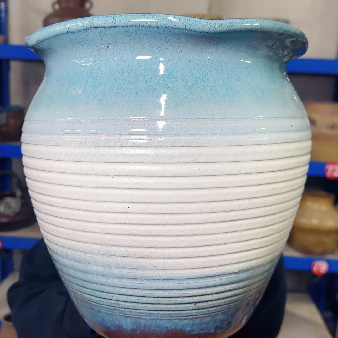 紫砂花盆高26口25