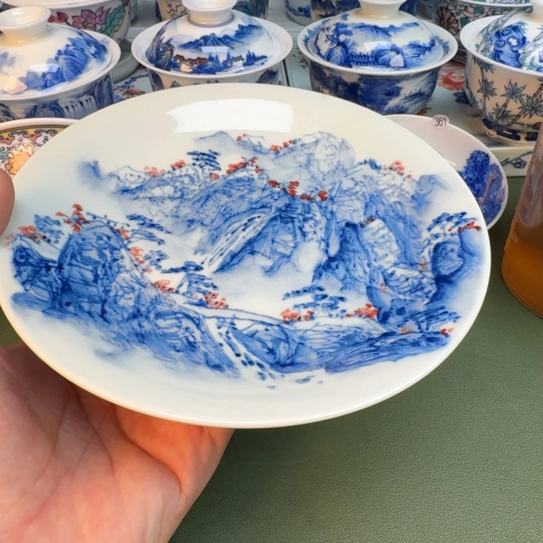 陶纯手工纯手绘茶具石头375