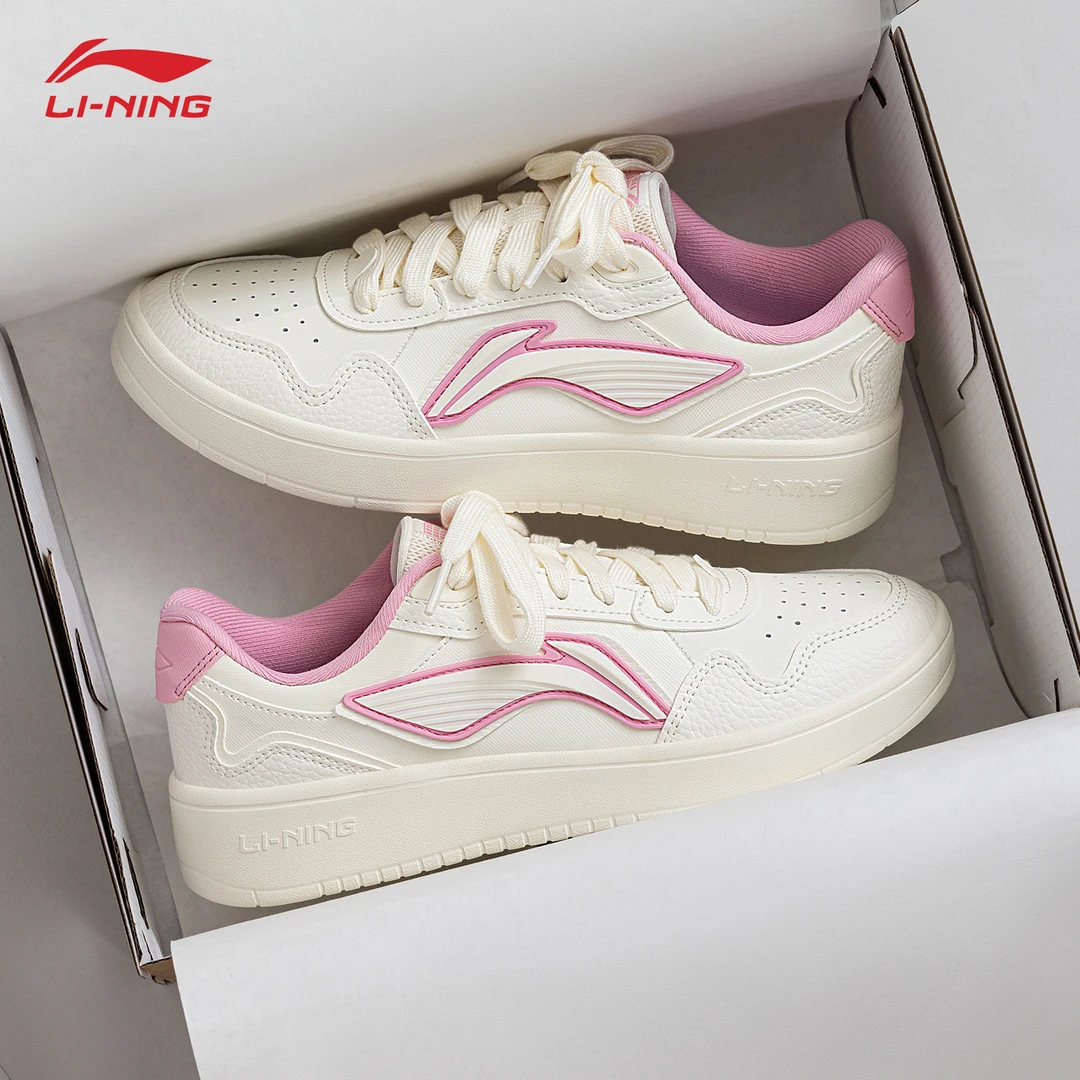 李宁元宝trendy女鞋板鞋官方正品百搭潮流2025新款轻便白色休闲鞋
