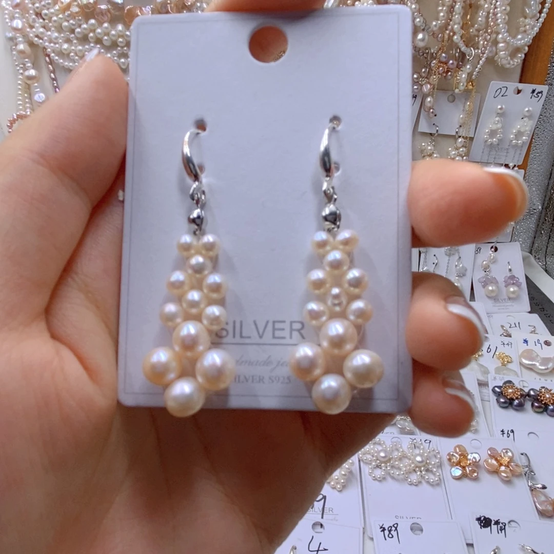 颈饰银S925镶嵌淡水珍珠