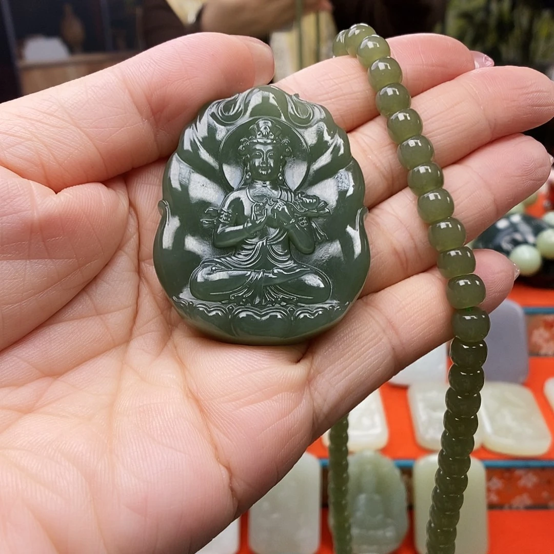 颈饰未镶嵌和田玉咕*