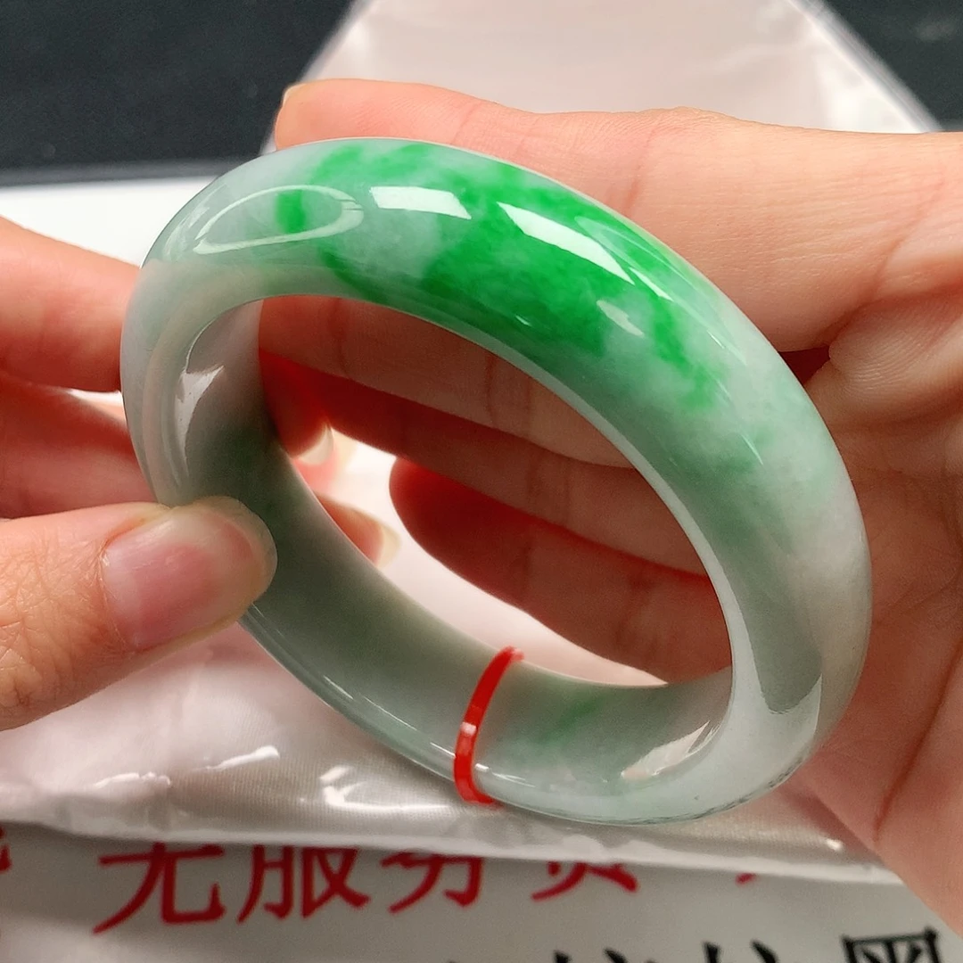 翡翠手镯未镶嵌缅甸天然翡翠手镯轮胎407