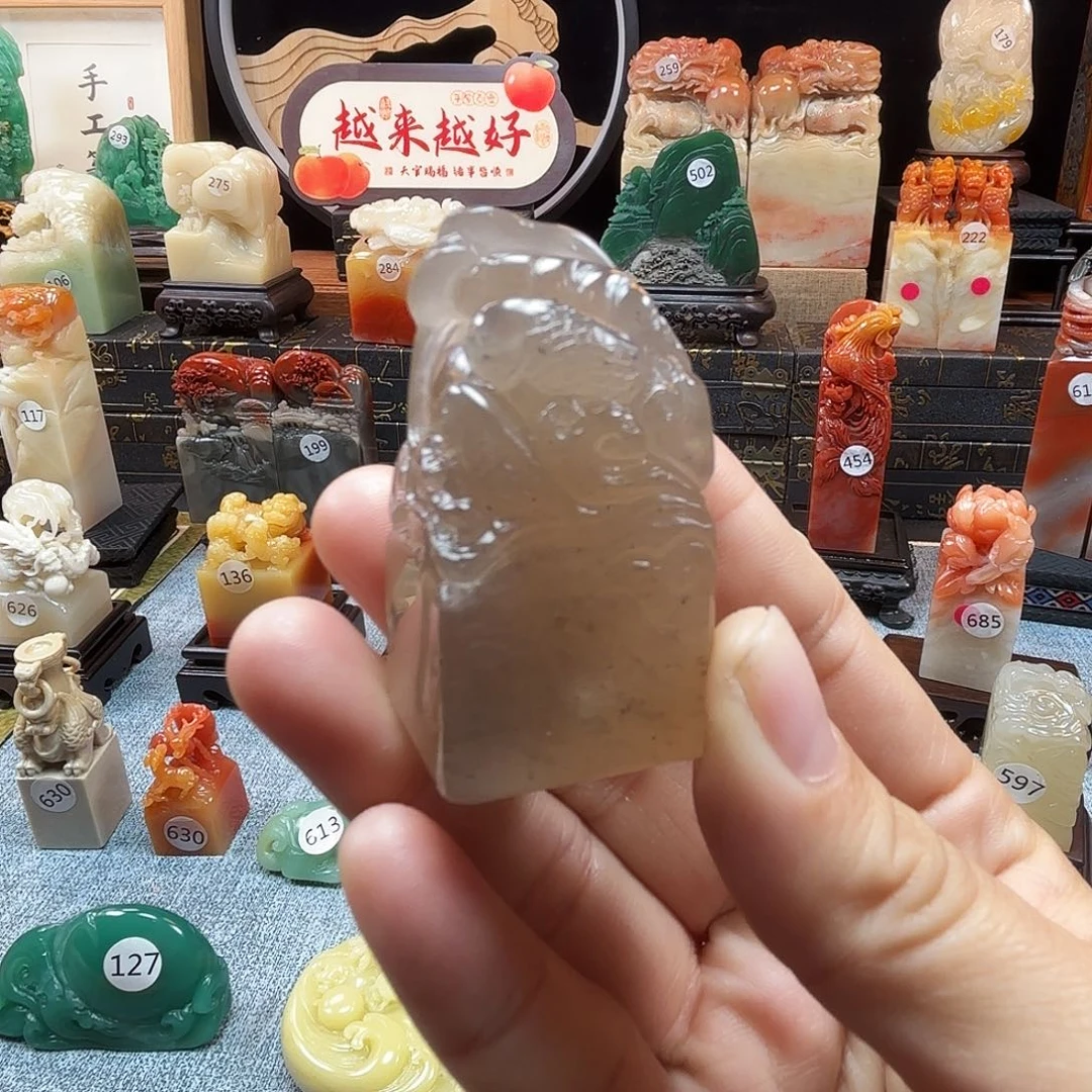 印石寿山石牛角冻8