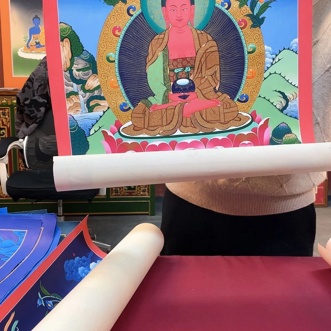 装裱画40×60阿弥纯手绘