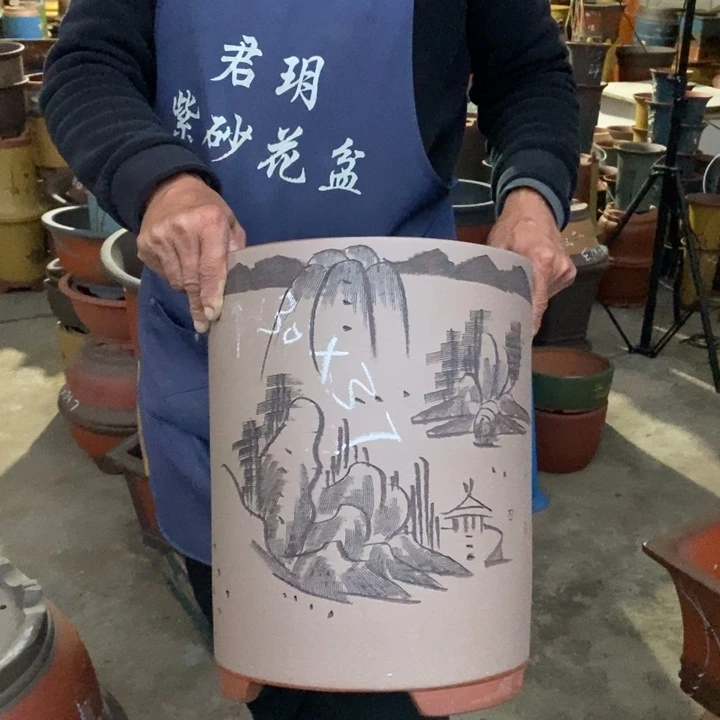 紫砂花盆紫砂花盆盆栽花卉种植