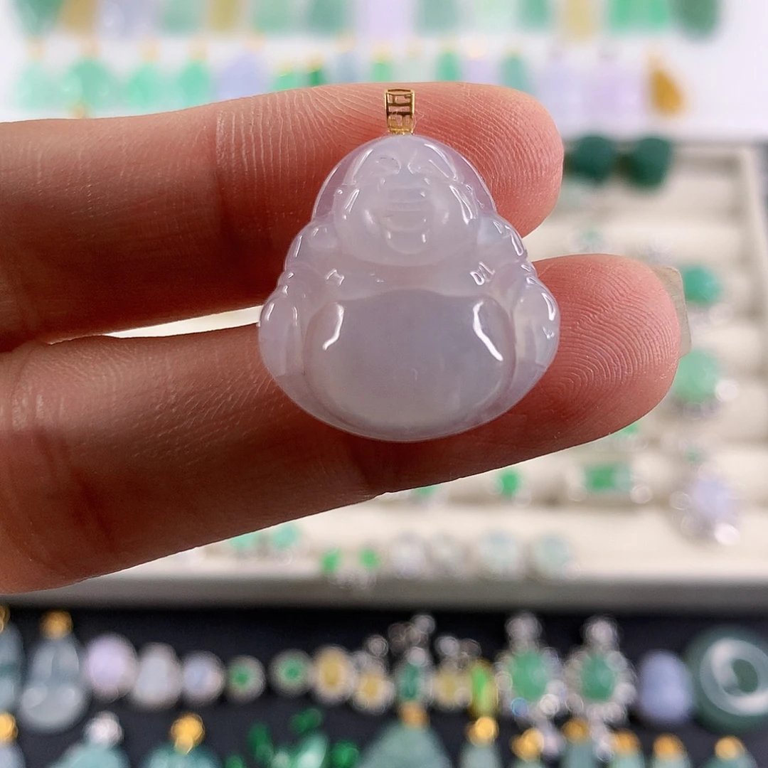 翡翠未镶嵌颈饰缅甸天然A货翡翠 佛公