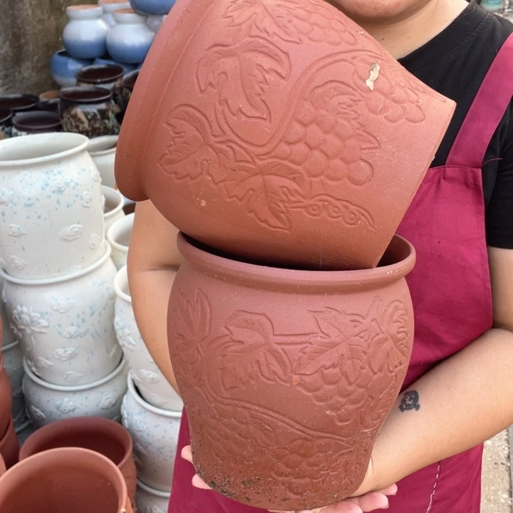 花盆紫砂口19高21瑕疵瑕疵