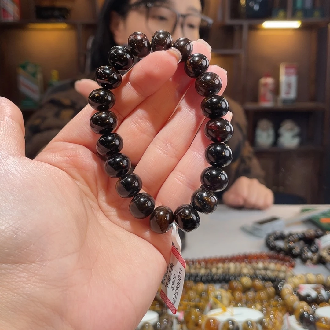 琥珀未镶嵌手链11m翳