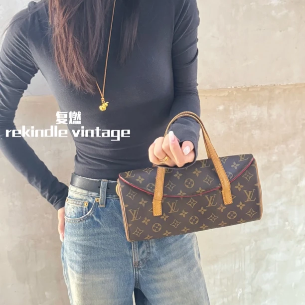 95新 LouisVuitton/路易威登 复燃精选/LV 老花法棍手提包