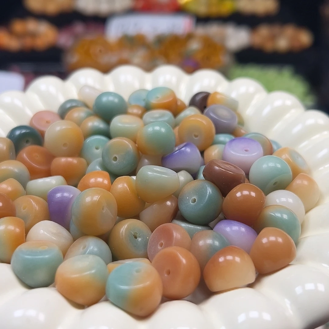 菩提根/象牙果手串微瑕卡14敦煌蒜瓣50颗