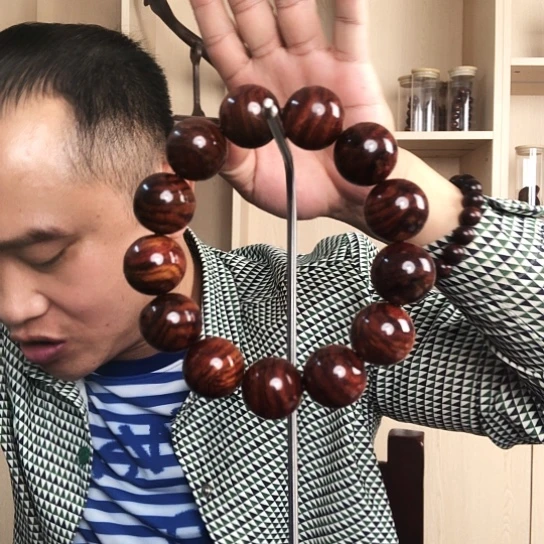 黄花梨/降香黄檀手串/手链1.8紫油梨手串
