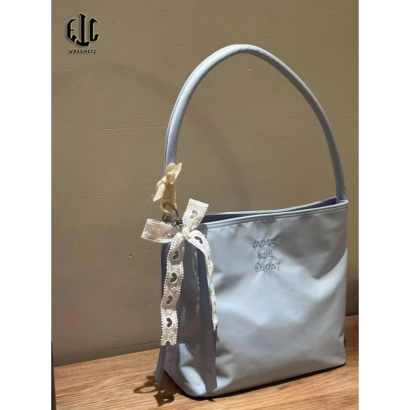 可折叠水桶包常规甜美磁扣单肩包手拎包女士单肩肩包休闲布包时尚