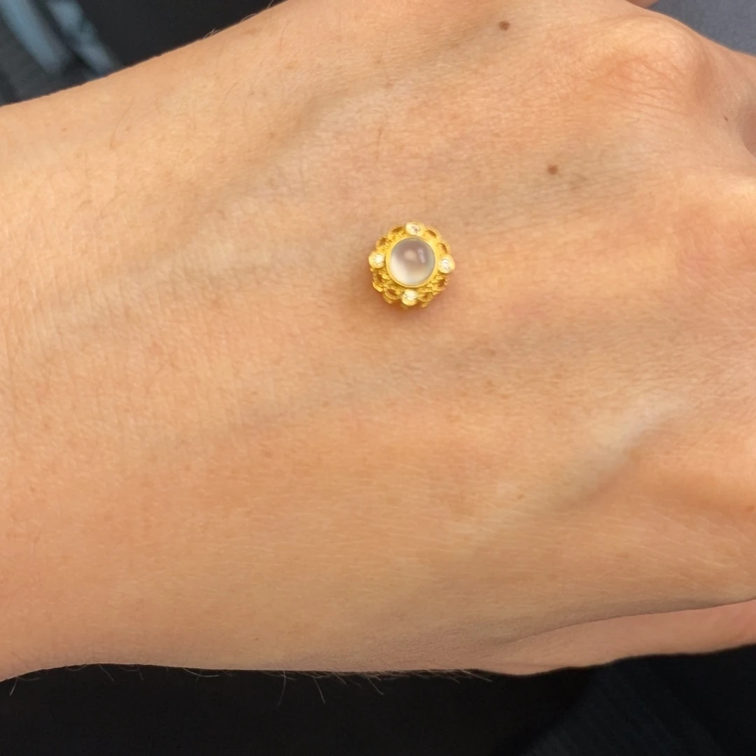 ^***虫翡翠18K金镶嵌颈饰翡翠