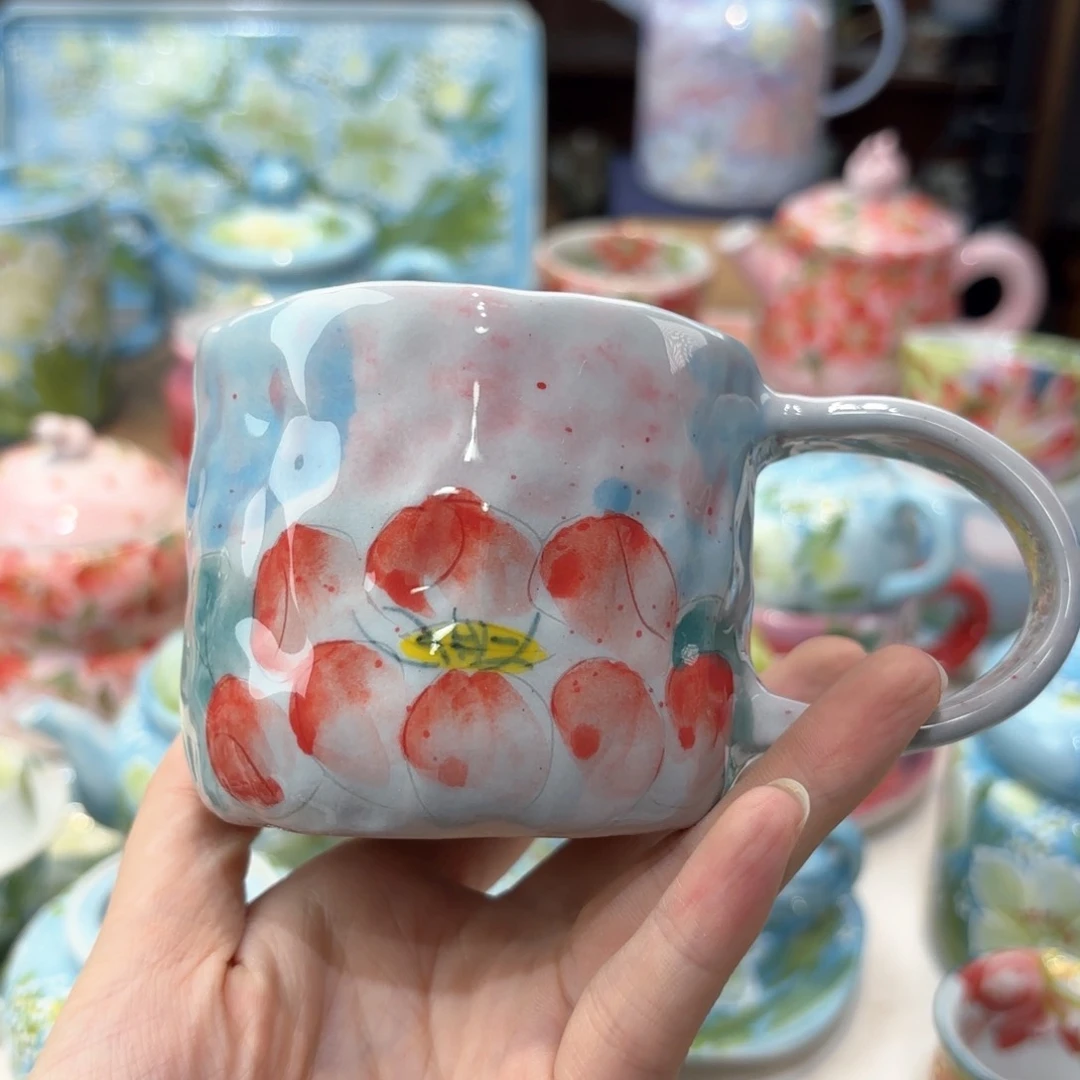 景德镇手绘高温釉下彩陶瓷茶具