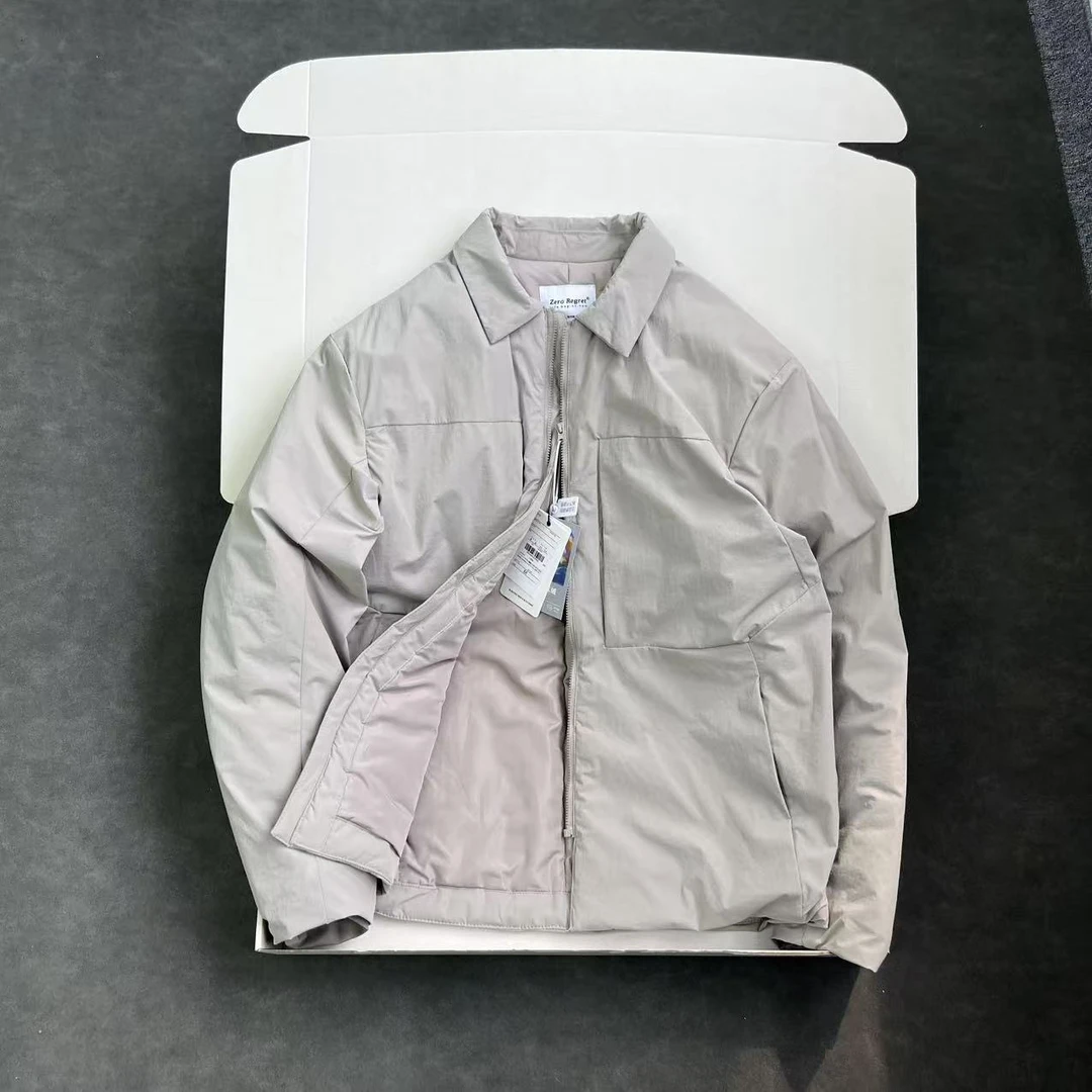 日单牛货 科技棉 男士加棉加厚保暖翻领棉衣棉服 版型很正