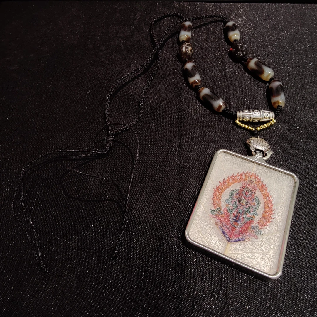 非金属布艺项链  【卓美】扎基拉姆手绘方牌DIY项链/条TZ-1858